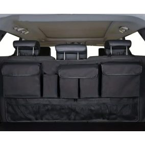 Nagy férőhelyes autós tároló, fejtámlára akasztható